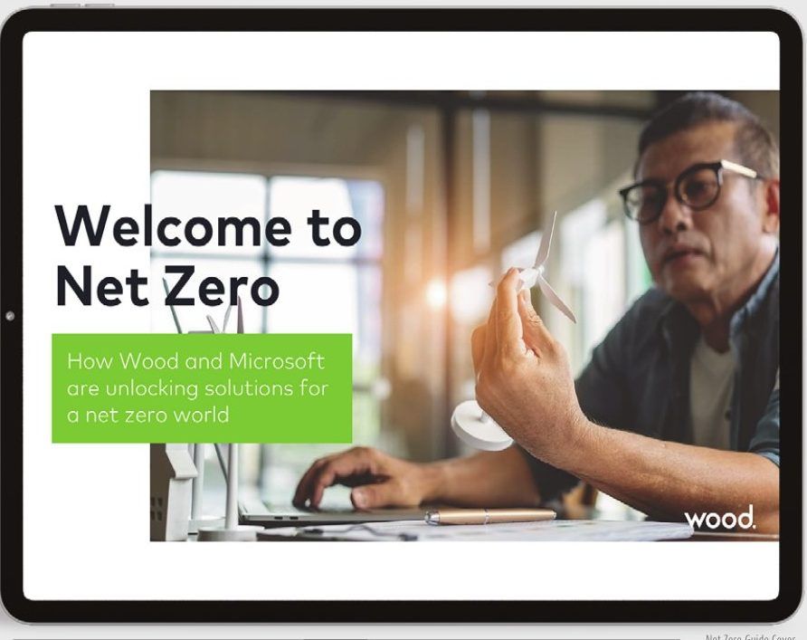 Wood net zero guide on a tablet
