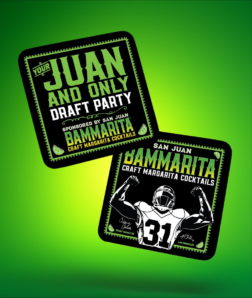 Bammarita draft night coasters